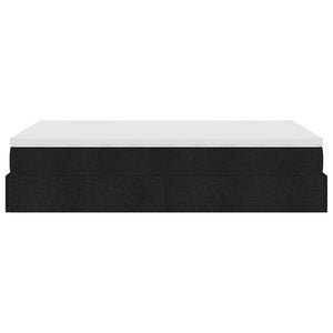 Οθωμανικό κρεβάτι με στρώμα Μαύρο 120x190 cm Ύφασμα