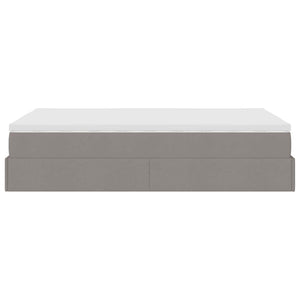 Οθωμανικό κρεβάτι με στρώμα Taupe 120x190 cm Ύφασμα
