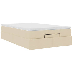 Οθωμανικό κρεβάτι με στρώμα Creme 120x190 cm Ύφασμα