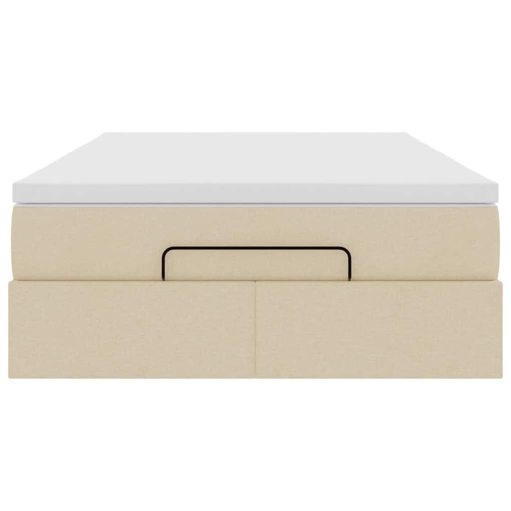 Οθωμανικό κρεβάτι με στρώμα Creme 120x190 cm Ύφασμα