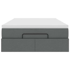Οθωμανικό κρεβάτι με στρώμα Σκούρο γκρι 120x200cm ύφασμα - Pakobazaar