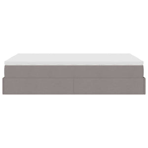 Οθωμανικό κρεβάτι με στρώμα Taupe 120x200cm ύφασμα - Pakobazaar