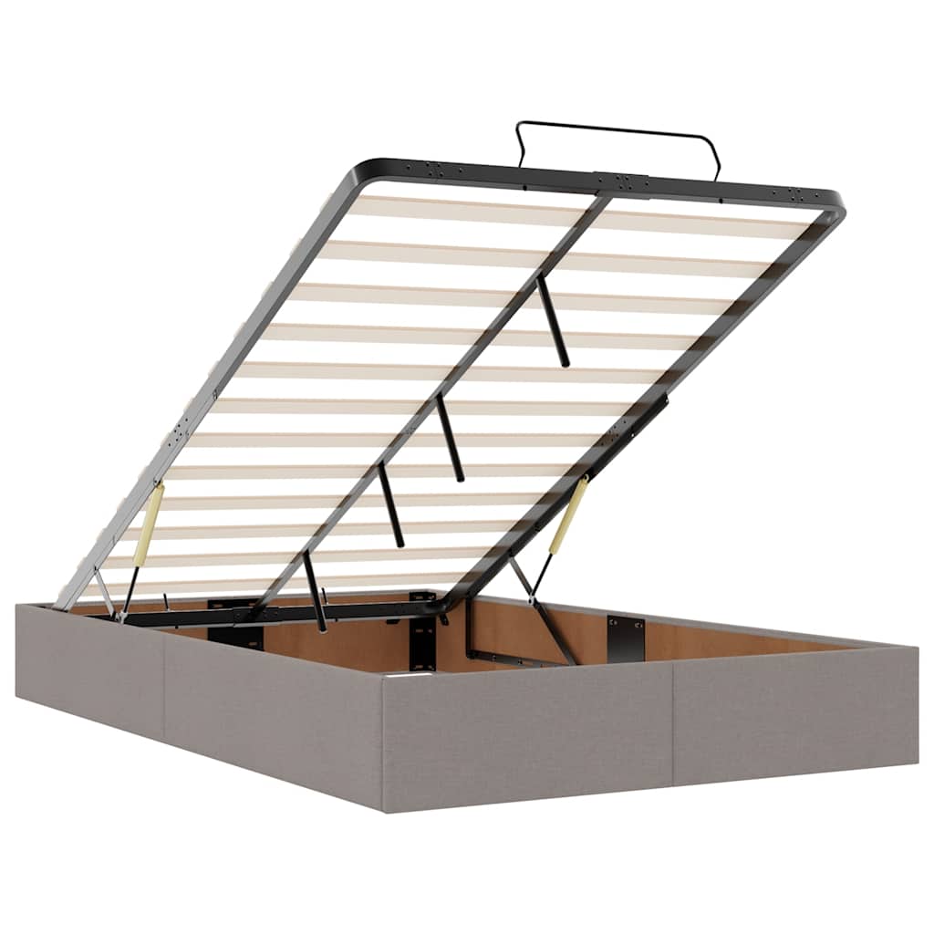 Οθωμανικό κρεβάτι με στρώμα Taupe 120x200cm ύφασμα - Pakobazaar