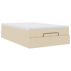 Οθωμανικό κρεβάτι με στρώμα Cream 120x200cm ύφασμα