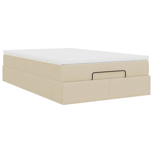Οθωμανικό κρεβάτι με στρώμα Cream 120x200cm ύφασμα
