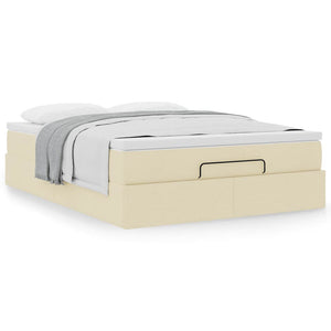 Οθωμανικό κρεβάτι με στρώμα Cream 140x190cm ύφασμα - Pakobazaar