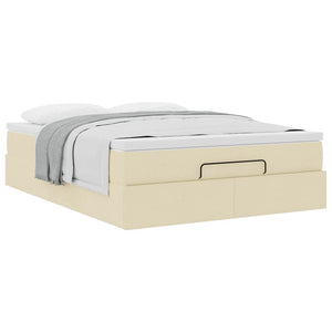 Οθωμανικό κρεβάτι με στρώμα Cream 140x190cm ύφασμα - Pakobazaar