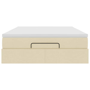 Οθωμανικό κρεβάτι με στρώμα Cream 140x190cm ύφασμα - Pakobazaar