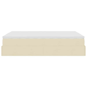 Οθωμανικό κρεβάτι με στρώμα Cream 140x190cm ύφασμα - Pakobazaar