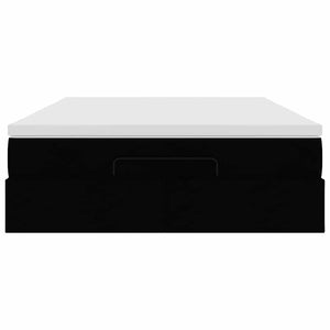 Οθωμανικό κρεβάτι με στρώμα Μαύρο 140x200cm Ύφασμα