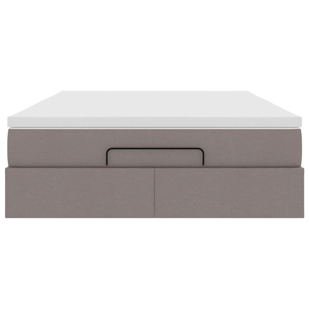 Οθωμανικό κρεβάτι με στρώμα Taupe 140x200cm ύφασμα
