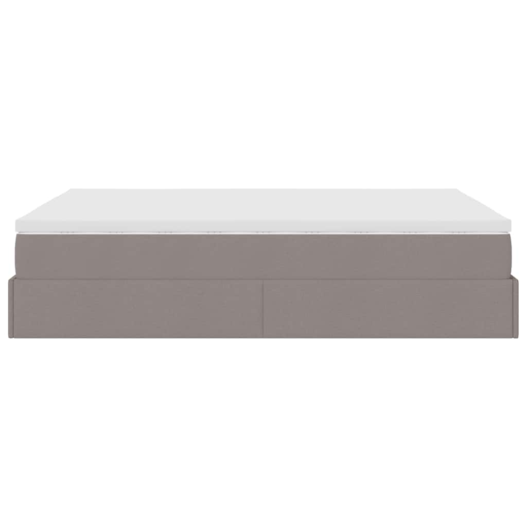 Οθωμανικό κρεβάτι με στρώμα Taupe 140x200cm ύφασμα
