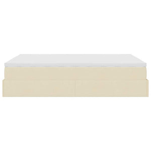Οθωμανικό κρεβάτι με στρώμα Cream 140x200cm ύφασμα