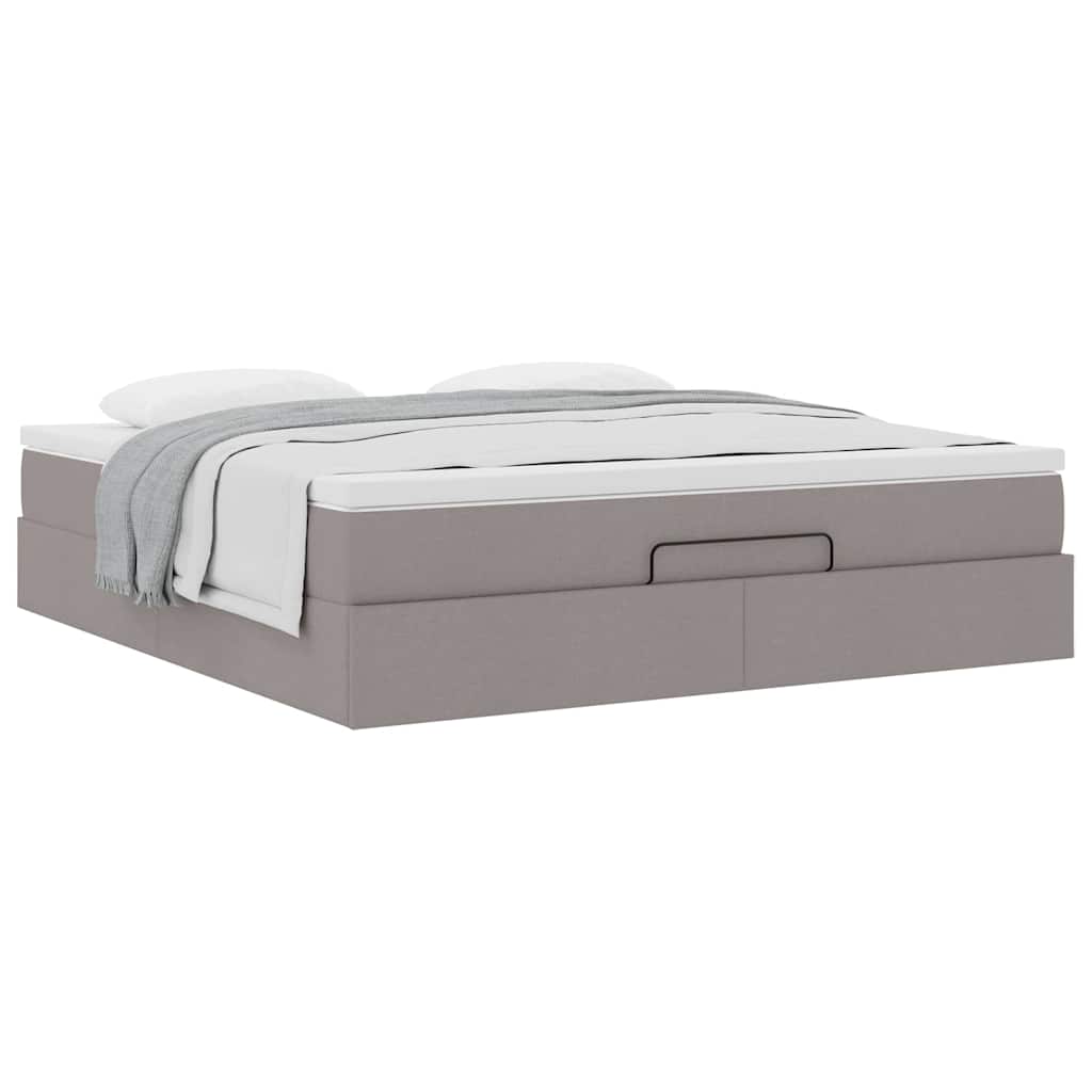 Οθωμανικό κρεβάτι με στρώμα Taupe 160x200cm ύφασμα - Pakobazaar