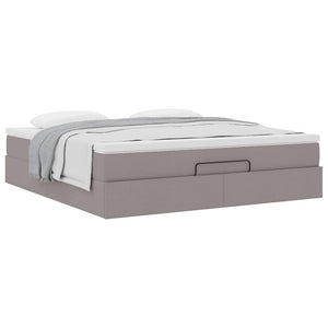 Οθωμανικό κρεβάτι με στρώμα Taupe 160x200cm ύφασμα - Pakobazaar