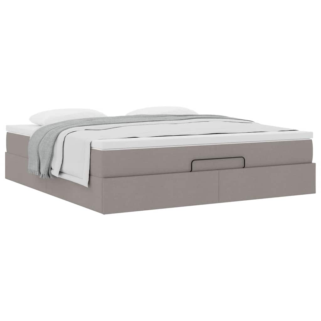 Οθωμανικό κρεβάτι με στρώμα Taupe 160x200cm ύφασμα - Pakobazaar