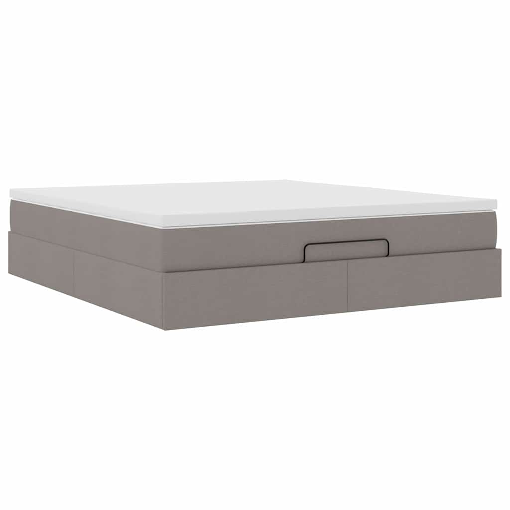 Οθωμανικό κρεβάτι με στρώμα Taupe 160x200cm ύφασμα - Pakobazaar