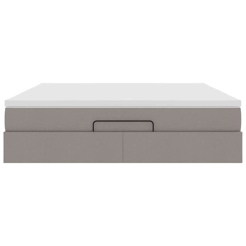 Οθωμανικό κρεβάτι με στρώμα Taupe 160x200cm ύφασμα - Pakobazaar