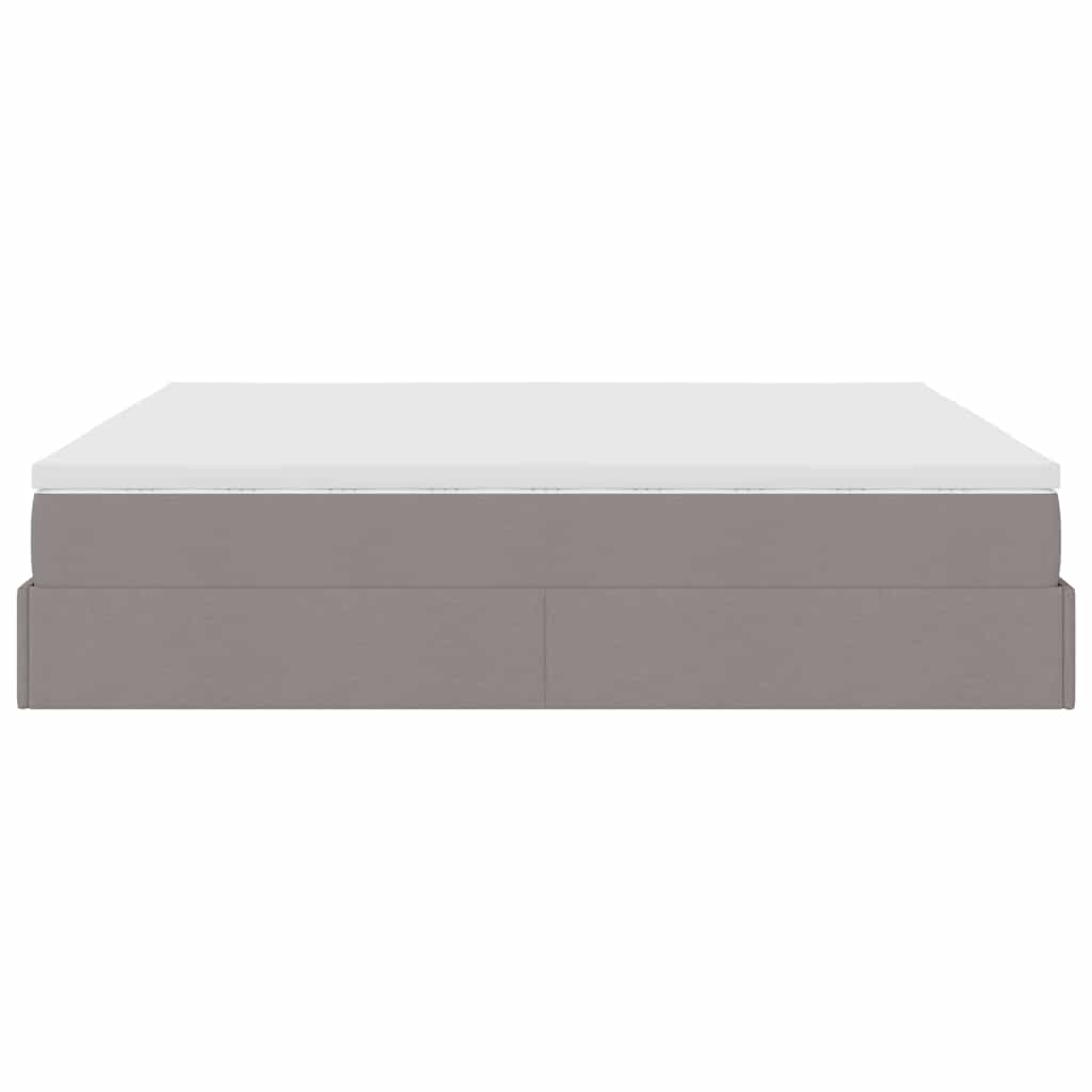 Οθωμανικό κρεβάτι με στρώμα Taupe 160x200cm ύφασμα - Pakobazaar