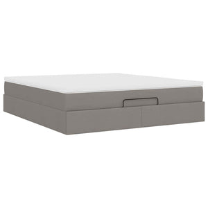 Οθωμανικό κρεβάτι με στρώμα Taupe 160x200cm ύφασμα - Pakobazaar
