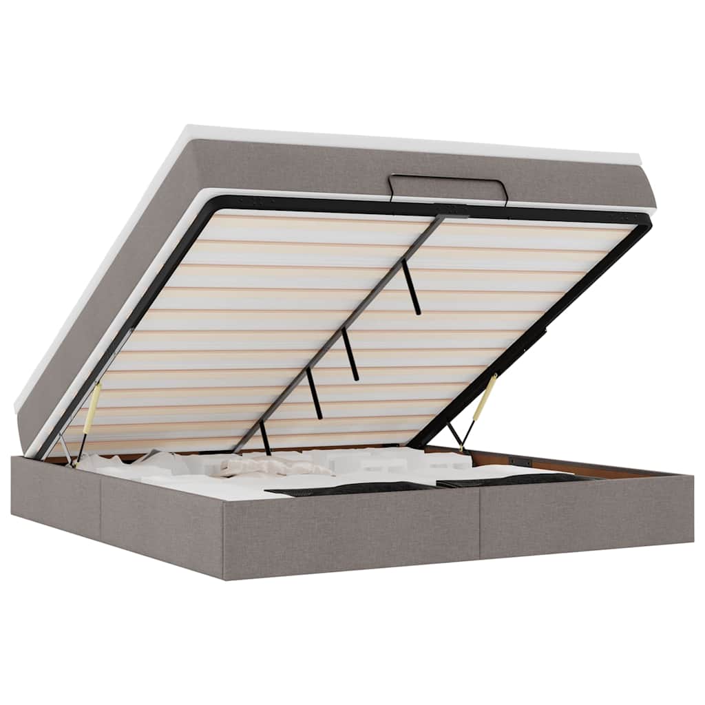 Οθωμανικό κρεβάτι με στρώμα Taupe 180x200cm ύφασμα