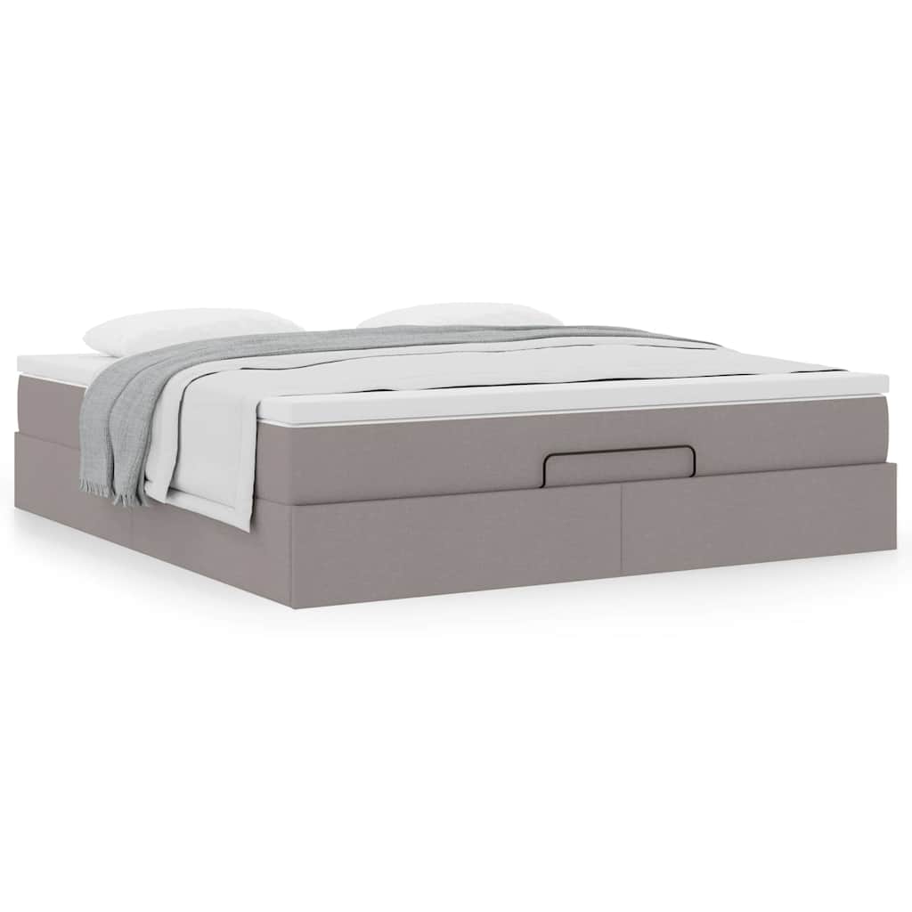 Οθωμανικό κρεβάτι με στρώμα Taupe 180x200cm ύφασμα