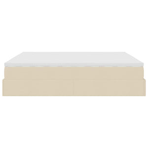 Οθωμανικό κρεβάτι με στρώμα Cream 180x200cm ύφασμα