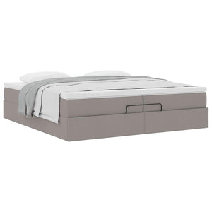 Οθωμανικό κρεβάτι με στρώματα Taupe 200x200cm ύφασμα - Pakobazaar