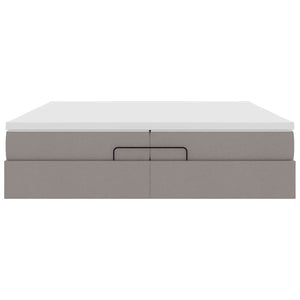 Οθωμανικό κρεβάτι με στρώματα Taupe 200x200cm ύφασμα - Pakobazaar