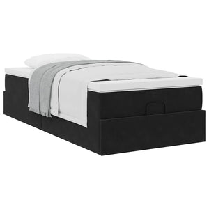 Οθωμανικό κρεβάτι με στρώμα Μαύρο 80x200cm Velvet - Pakobazaar
