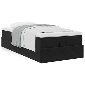 Οθωμανικό κρεβάτι με στρώμα Μαύρο 90x190cm Velvet - Pakobazaar