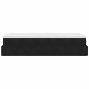 Οθωμανικό κρεβάτι με στρώμα Μαύρο 90x190cm Velvet - Pakobazaar