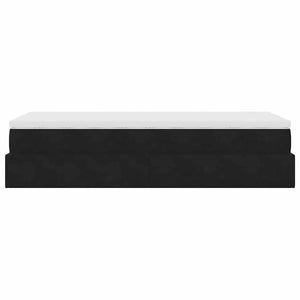 Οθωμανικό κρεβάτι με στρώμα Μαύρο 90x200cm Velvet - Pakobazaar