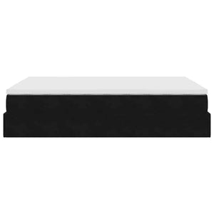 Οθωμανικό κρεβάτι με στρώμα Μαύρο 140x190cm Βελούδο - Pakobazaar