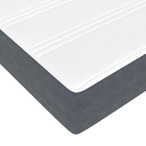 Οθωμανικό κρεβάτι με στρώμα σκούρο γκρι 140x200cm Βελούδο
