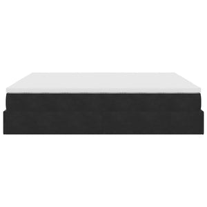 Οθωμανικό κρεβάτι με στρώματα Μαύρο 200x200cm Velvet - Pakobazaar