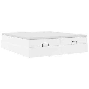 Οθωμανικό κρεβάτι με στρώματα Λευκό 160x200cm Faux Leather - Pakobazaar