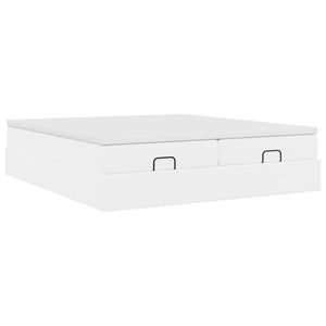 Οθωμανικό κρεβάτι με στρώματα Λευκό 160x200cm Faux Leather - Pakobazaar