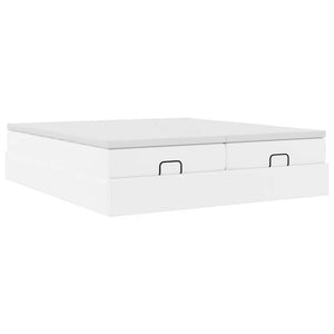 Οθωμανικό κρεβάτι με στρώματα Λευκό 180x200cm Faux Leather - Pakobazaar