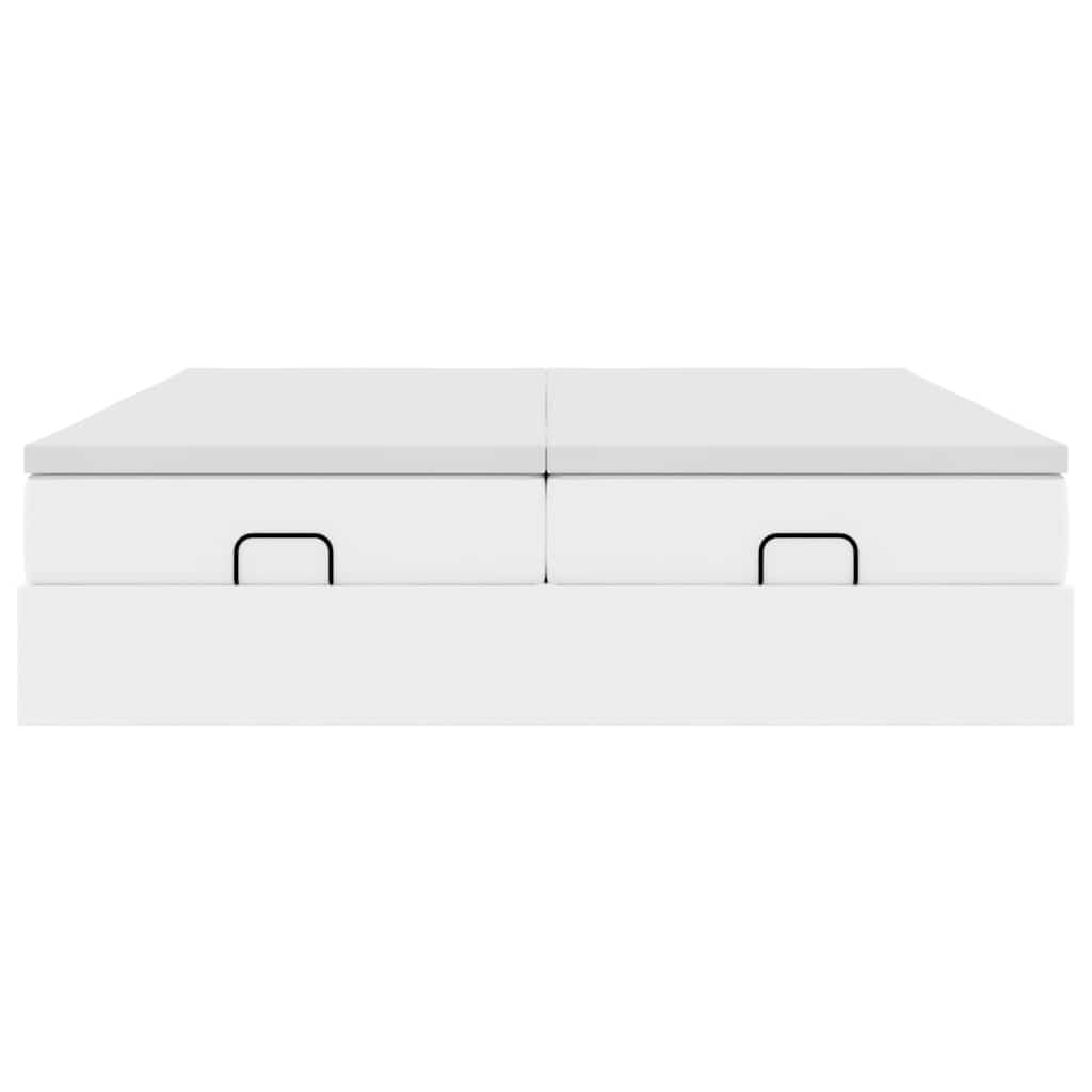 Οθωμανικό κρεβάτι με στρώματα Λευκό 180x200cm Faux Leather - Pakobazaar