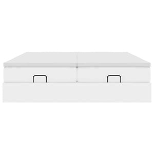Οθωμανικό κρεβάτι με στρώματα Λευκό 180x200cm Faux Leather - Pakobazaar