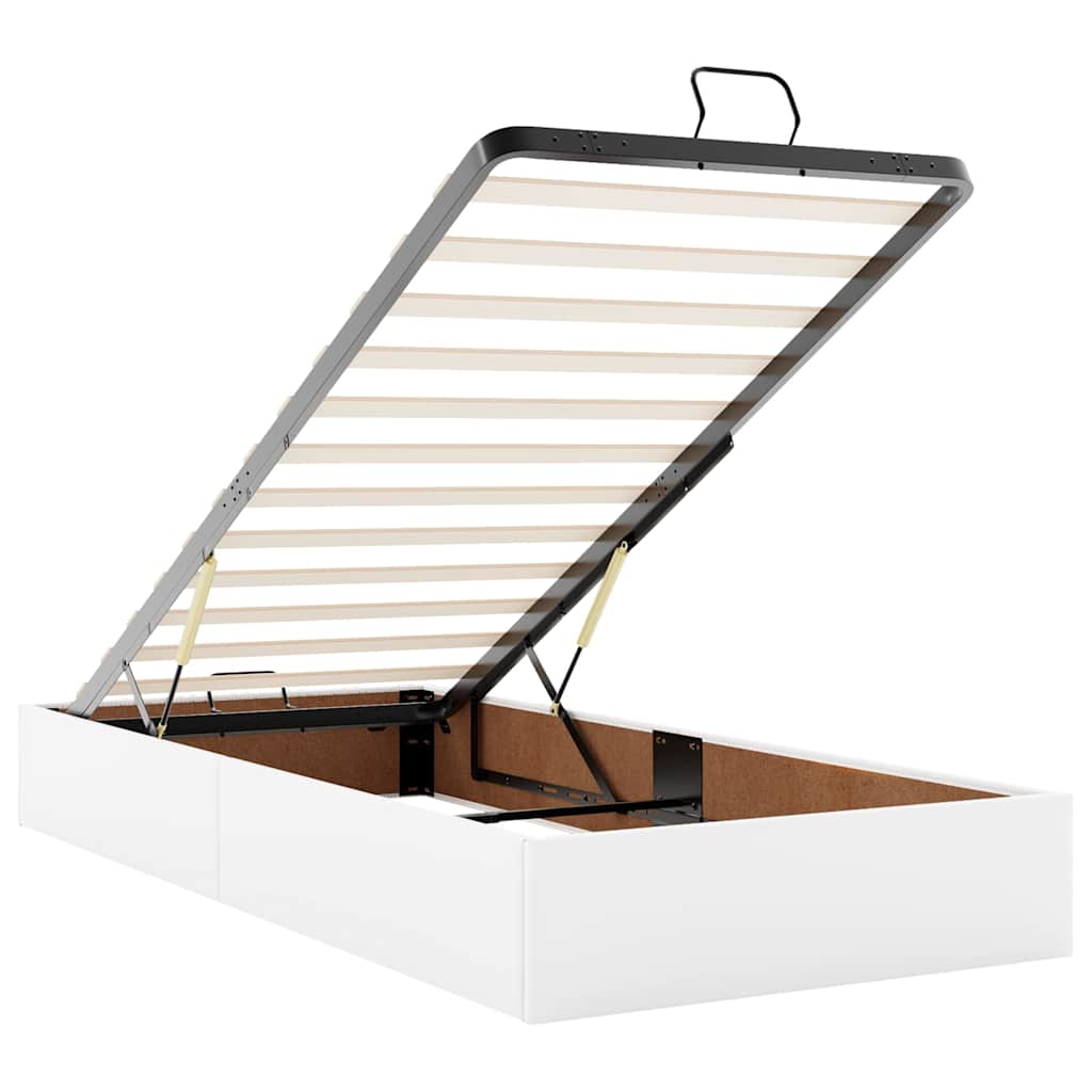 Οθωμανικό κρεβάτι με στρώματα Λευκό 180x200cm Faux Leather - Pakobazaar