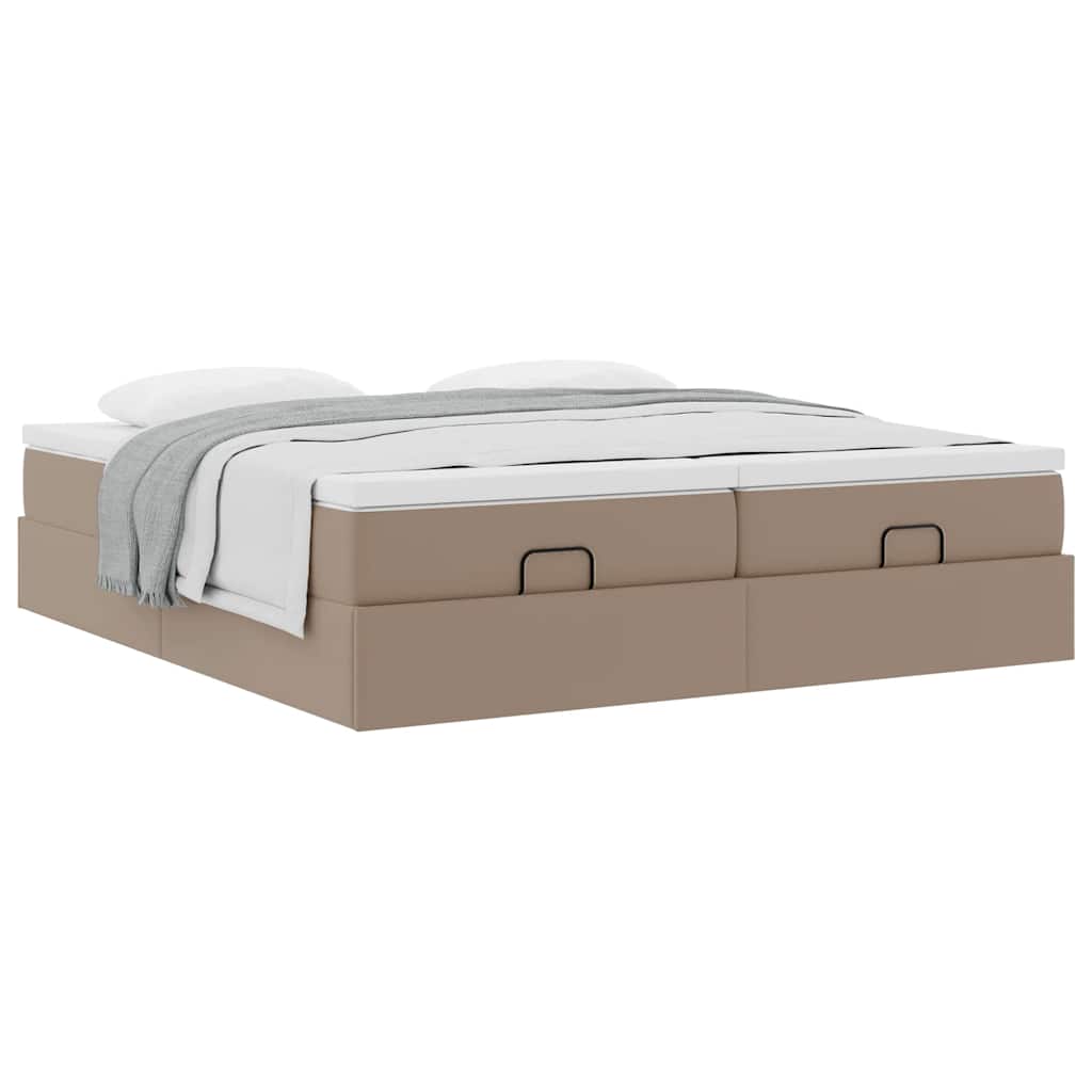 Οθωμανικό κρεβάτι με στρώματα Cappucino 200x200cm Faux Leather - Pakobazaar