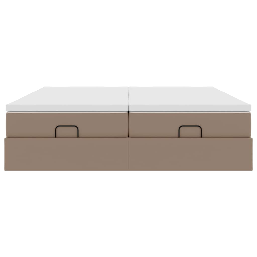 Οθωμανικό κρεβάτι με στρώματα Cappucino 200x200cm Faux Leather - Pakobazaar