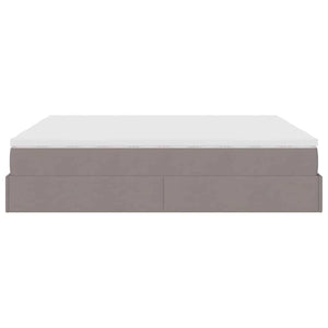 Οθωμανικό κρεβάτι με στρώματα Taupe 160x200cm ύφασμα - Pakobazaar