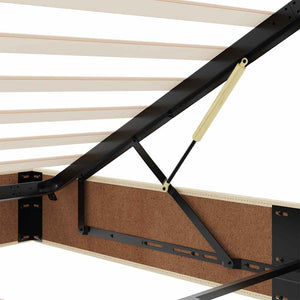Οθωμανικό Κρεβάτι με Στρώματα Κρέμα 160x200cm Ύφασμα - Pakobazaar