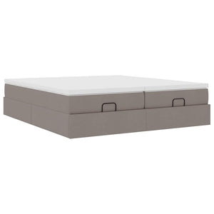 Οθωμανικό κρεβάτι με στρώματα Taupe 180x200cm ύφασμα