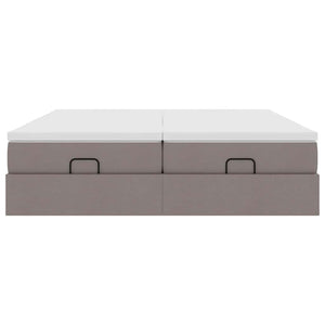 Οθωμανικό κρεβάτι με στρώματα Taupe 180x200cm ύφασμα