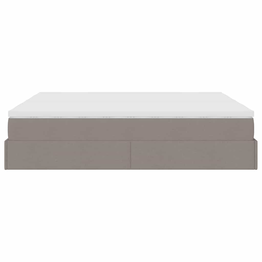 Οθωμανικό κρεβάτι με στρώματα Taupe 180x200cm ύφασμα