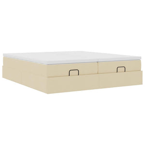 Οθωμανικό κρεβάτι με στρώματα Κρέμα 180x200cm ύφασμα